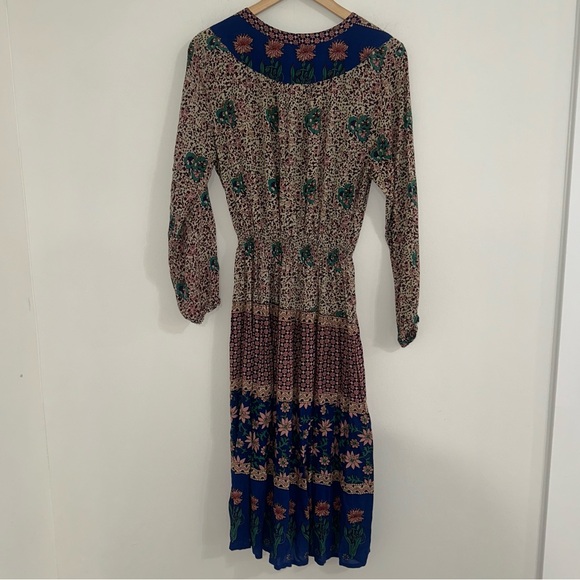 Cleobella Floral Cinched Waist Dress sz M #X2 - Picture 4 of 6